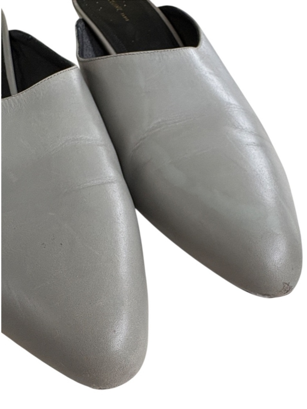 Celine Paris Leather Cone Heel Mules Grey Phoebe Philo Era Size 9 - Picture 7 of 9